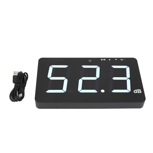 Fonometro con allarme, tester di rumore montato a parete, display LCD da 9,6 pollici, misuratore di decibel per casa, ufficio e fabbrica con batteria da 3600 mAh