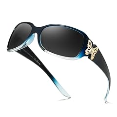 A05 Gradient Blue Frame Polarized Womens Sunglasses