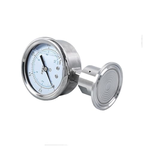 50.5mm �`���b�N�̑f�������t�� �_�C���t�����Q�[�W�����Q�[�W�ɐڑ����ꂽ�H�i�O���[�h�̃N�����v 0-10 Bar(0-10Mpa)