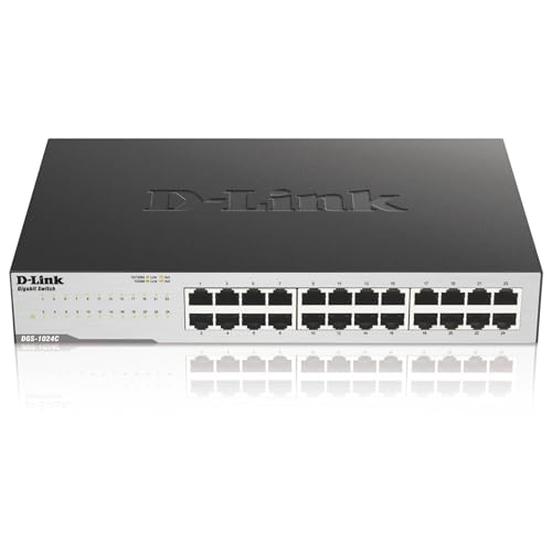 Image of D-Link 24-Port Unmanaged Gigabit Switch - 24 x Gigabit Ethernet Network - Twisted Pair - 2 Layer Supported - 5 Year Limited Warranty