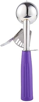 Cookie Scoop - #30 (1.22 oz) - Disher, Portion Scoop, Food Scoop - Portion Control - 18/8 Stainless Steel, Purple Handle