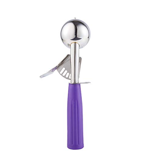 Cookie Scoop - #30 (1.22 oz) - Disher, Portion Scoop, Food Scoop - Portion Control - 18/8 Stainless Steel, Purple Handle