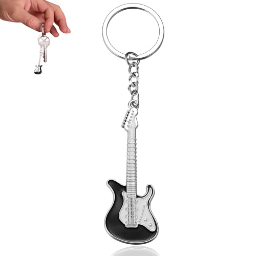 Norhogo Guitare Rock Guitare électrique Musique Basse Porte-clés, Instrument de musique Porte-clés, Porte-clés Guitare électrique Musique Pendentif pour...