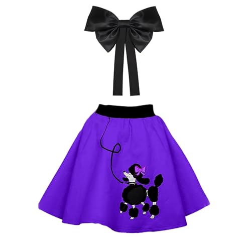 Disfraz completo años 50 con falda de caniche para niñas 7-10 años miniatura 4