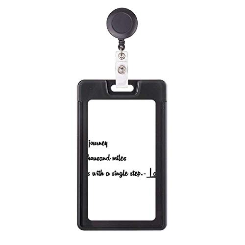 Étui rétractable pour badge anti-perte avec citation Lao Tzu
