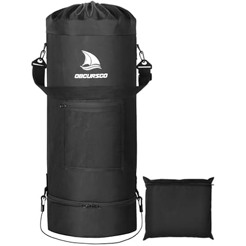 Obcursco Boat Trash Can,100% Leakproof 900D Portable Garbage Bag Boat Pontoon Fishing Accessories Marine RV or Camping 9-12 Gallon Capacity Cover