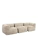Produktbild Icon Zen Modular Sofa für Erwachsene, Beige, Flauschiger Cordstoff, 3 Sitzer Ecksofa, Bequemer Bean Bag Sofa mit Schaumstoff Füllung, Relaxsessel, Lounge, Wohnzimmer Möbel