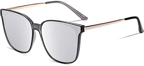 DUCO Vintage Round Polarized Retro Sunglasses for Women UV Protection W016