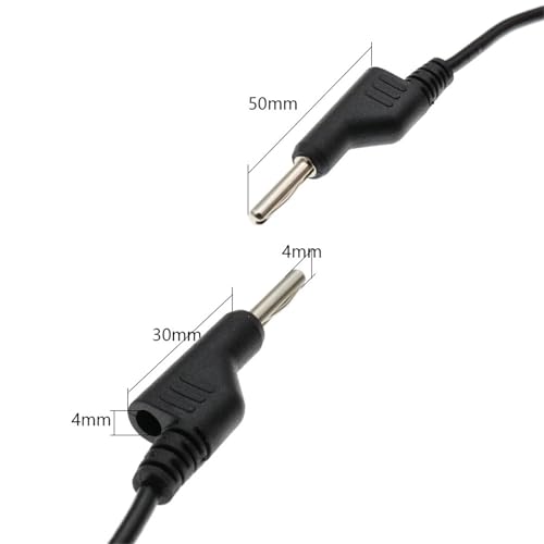 Cable de prueba de 4mm con conector banana a pinza de cocodrilo roja de 1 metro 6
