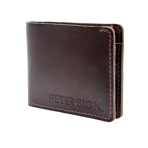 Wallet For Men Genuine Brown Leather Bifold Men Wallet 6 Card Slots Perfect Gifts For Men