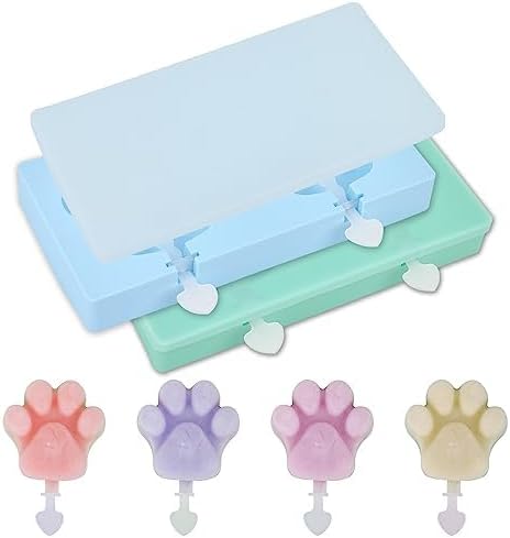 Moldes para paletas de hielo, paquete de 2 moldes de silicona caseros para paletas de fácil liberación, sin BPA, moldes para paletas de hielo, mini