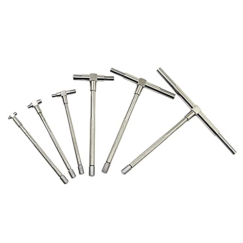 ANCLLO 6er Pack Präzisionsteleskoplehre 8-150mm Innen T Bohrlochlehre Set
