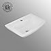 Renovators Supply Manufacturing Vega Wall Mount Bathroom Sink 18 In. Small White Ceramic Wall Hung Sink With Single Faucet Hole