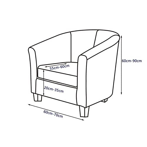 Funda de silla barril elástica protector universal de muebles de cuero sintético impermeable 3