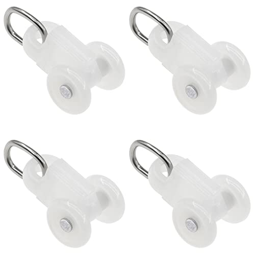 50 PCS Silent Curtail Rail Pulley Slide Rollers,Drapery Rail Sliding Glider for 23 * 28mm Rail(Inner diameter)