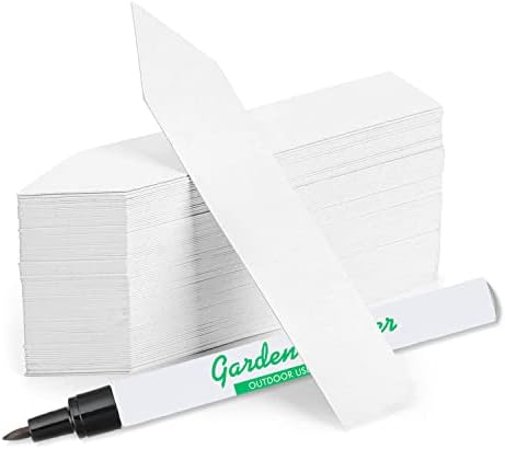 LINE42 4 Inch Plastic Plant Labels for Seedlings, Flexible Waterproof Plant Tags, Vegetable Gardening Stake Tags for Potted Plants and Outdoor Garden, White, 1000 Pcs