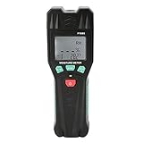 Oumefar Tester Standard Sensor Damp Detector Hygrometer Holzfeuchtemessgerät LCD-Display Griff mit Holz 2% - 70% rF für Bambuspapier für Holzklotz