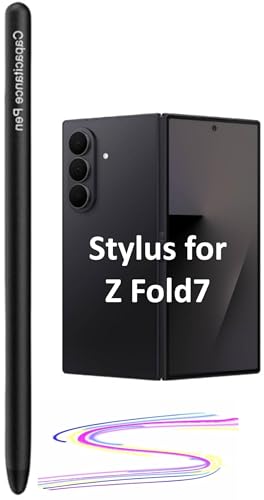 【Soft Tip】 Stylus Pen for Samsung Galaxy Z Fold 7, Supporting Double Screen Internal and External, Pen for Z Fold 7&AMZ Max 11/HD 10/HD 8/Kids All Tablets (Black)