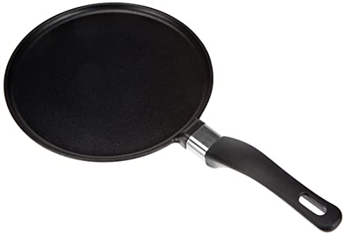 Home Granchef Crepera Antiadherente con Mango, Aluminio, Negro, 20 cm
