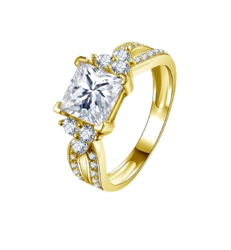 Bague de mariage en or jaune 10 carats pour demande en mariage