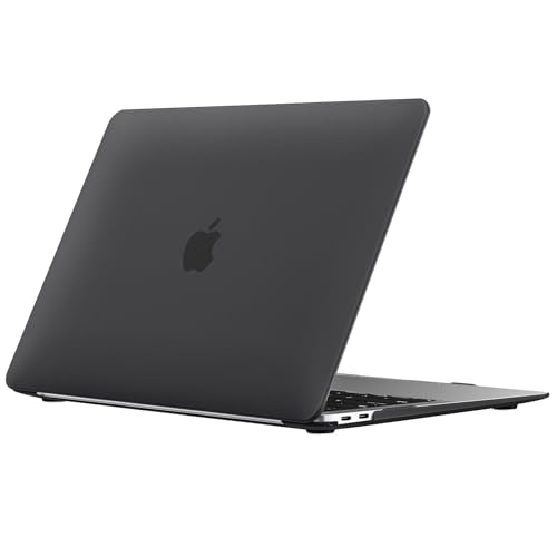 EooCoo Case compatible for Macbook Pro 13 inch M2 M1 A2338 A2251 A2289 A2159 A1989 A1706 with Touch Bar 2023-2017 Released Plastic Hard Shell Case Cover Matte Surface Black