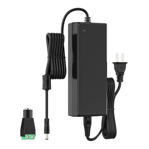 BTF-LIGHTING 5V10A 50W DC Power Adapter, 5.5x2.5mm DC Output Jack, Compatible with WS2812B WS2811 WS2813 SK6812 LED Strip/Lights