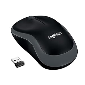 Logitech M185 draadloze muis, 2,4 GHz met USB-mini-ontvanger, batterijduur van 12 maanden, 1000 DPI optische tracking…
