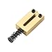 Musiclily Ultra 11.2mm Solid Brass Tremolo Bridge Saddles for Vintage Strat Style Electric Guitar, Gold (Set of 6)