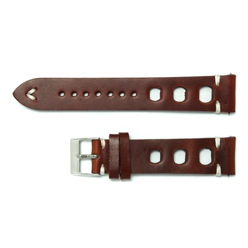 Bracelet de montre en cuir rouge foncé bordeaux idéal pour sublimer vos tenues