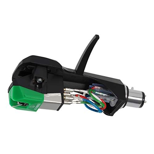 Audio Technica AT-VM95E/H Headshell/Dual Moving Magnet Cartridge Combo Kit (schwarz/grün)