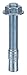 Mkt Fastening 5-1/2" Steel Wedge Anchor, 3/4" Anchor Dia, Zinc Plated, 20PK 2534512-1 Each