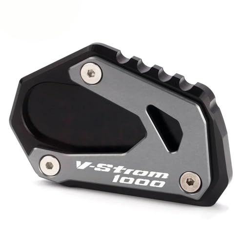 スズキ Vストローム 1000 V ストロム 1000/XT 2014-2019 2020用 オートバイ用キックスタンド サイドスタンド延長フットプレートパッド(Gray)