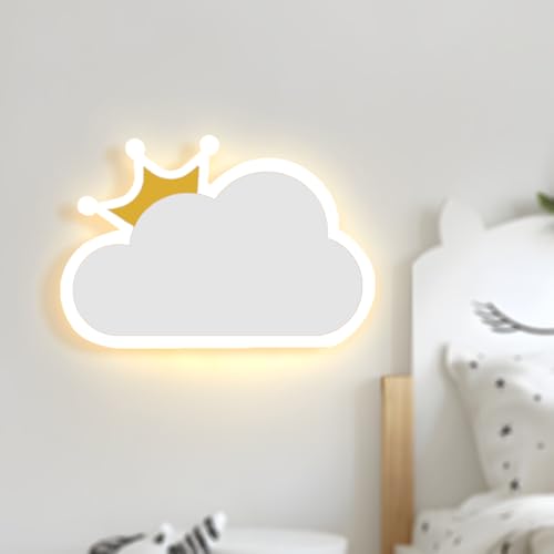 Aplique pared con forma de nube para iluminar el dormitorio infantil