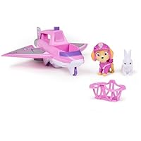 PAW Patrol: Air Rescue Skye Action Figure & Hero Claw Jet Plane with Retractable Claw, Rescue Basket & Bunny, Kids’ Toys for Boys & Girls Aged 3+