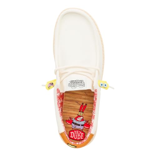 Image of HEYDUDE X Spongebob, Men's Slip-on Loafers, Comfortable & Light-Weight
