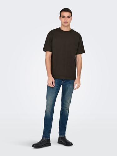 Only & Sons Herren Onsfred Life RLX Ss Tee Noos, Mulch, L – Ansicht 3