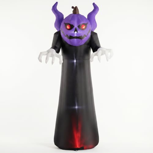 DROFELY 7ft Halloween Death Pumpkin Inflatable Decoration with LEDs - image 8