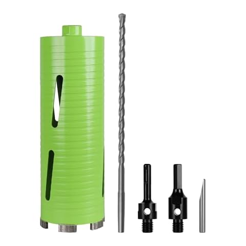 BETTERI 4" Dry Concrete Core Drill Bit Bundle with 2 Pcs Core Drill Bit Adapters & Pilot Bit Cover