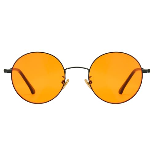 Image of Cyxus Blue Light Blocking Glasses Round Metal Frame Computer Glasses | Blue light blocking glasses featuring round metal frame, comfortable fit and versatile use for work, study and entertainment