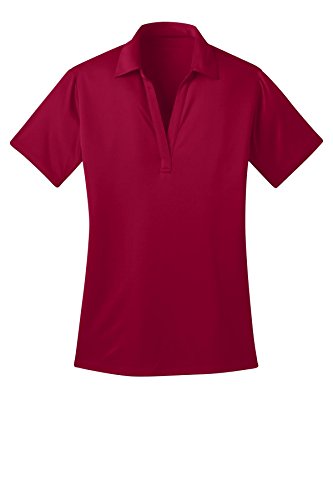 Port Authority Ladies Silk Touch Performance Polo Xl Red #TOP4