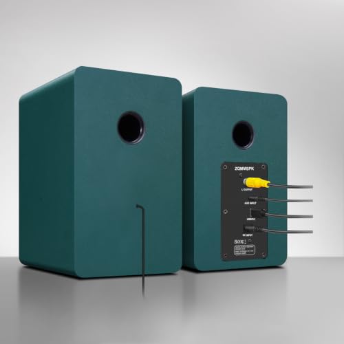 Image of Computer Speakers, Bluetooth 5.3, USB-C, AUX /RCA, 3.5-Inch Woofer, Green