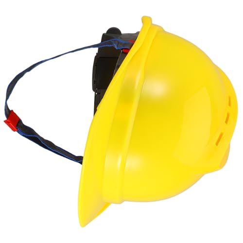 DEARMAMY Casco de Construcción Amarillo Transpirable con Visera Protección UV Reforzada y Diseño Ligero para Hombres y Mujeres Obra