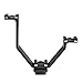 Movo 3BA-3 Triple Cold Shoe Mount - Heavy-Duty Video Accessory Cold Shoe Extension V Bracket for Lights, Monitors, Microphones and More (Large)