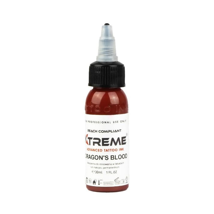 Tinta para tatuajes Xtreme Advanced, Azure, 30 ml, para uso profesional (Dragon's Blood)