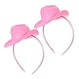 GETAJGHSD 2個ピンクカウガール誕生日用ヘッドバンド 快適フィット強化素材使用 ウエスタンテーマパーティーや旅行に 女子向け多用途ヘアアク