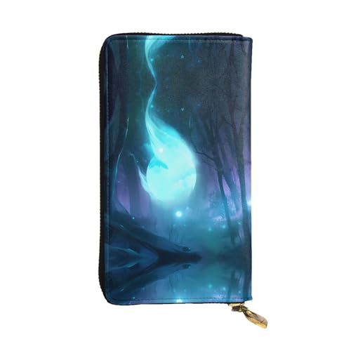 Cartera de piel con patrón fantasma dile adiós al desorden de llaves y tarjetas