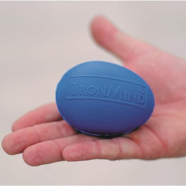 Blue IronMind EGG (firm): Put This Potent Hand Strengthening, Stress Reduction and Active Rest Tool in the Palm of Your Hand