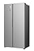 Hisense RS3P538NAIE Kühl-Gefrierkombination/Side by Side/Freistehend/ 527 L/EEK: E/ 39 dB/Perfekt Kitchen Fit/Boden-Kühlsystem/Meta-Tech Cooling/Total No Frost/ (BxHxT): 91,1×178,6×60 cm/Grau