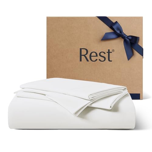 REST® Evercool®+ Starter Sheet Set, Queen, White, Breathable Bed Sheets for Hot Sleeper and Night...