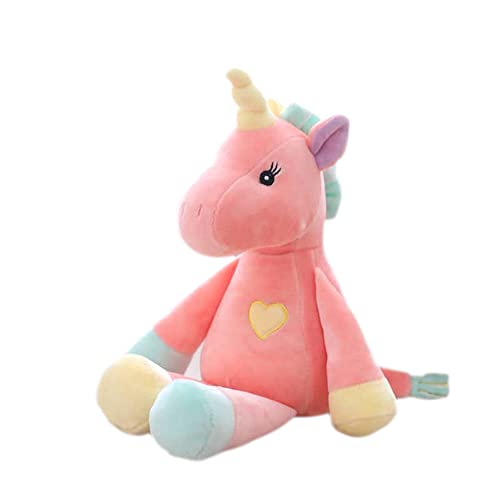 Georgie Porgy Peluche Unicornio Terciopelo Super Suave Osito de Peluche Animal Juguete Suave para Niños (Rosado)